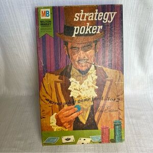 Vintage 1967 Milton Bradley Strategy Poker Fine Edition Board Game